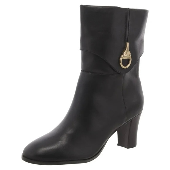arezzo Shoes - Arezzo‎ Black Heeled Boots with Glossy Finish​